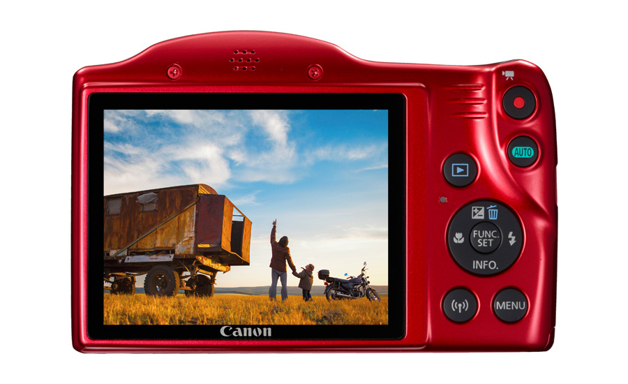 Canon PowerShot SX420 IS czerwony - Aparaty kompaktowe